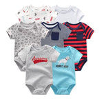7-Piece Cotton Baby Romper Set