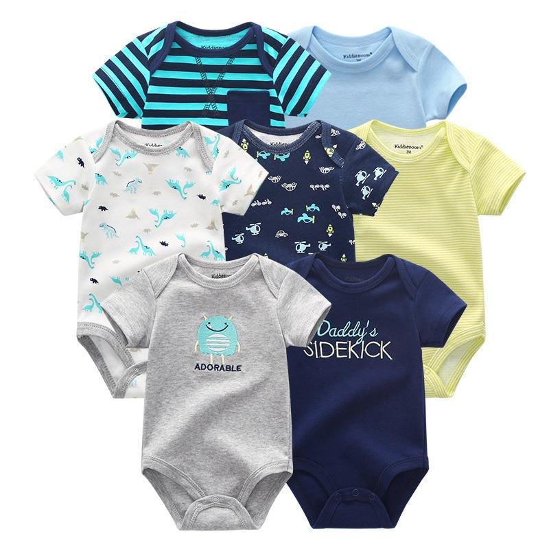 7-Piece Cotton Baby Romper Set