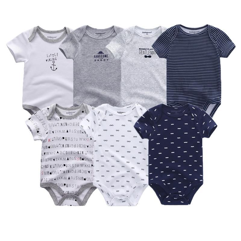 7-Piece Cotton Baby Romper Set