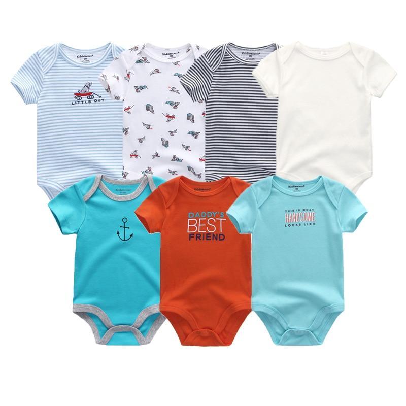 7-Piece Cotton Baby Romper Set