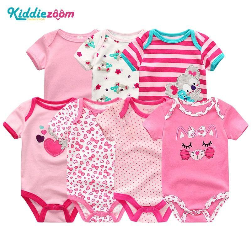 7-Piece Cotton Baby Romper Set