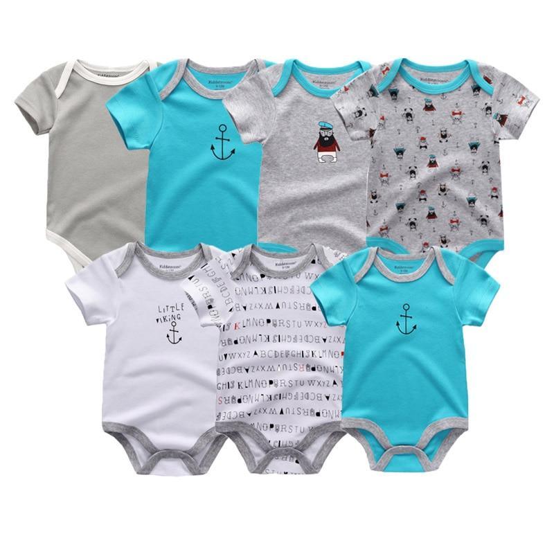 7-Piece Cotton Baby Romper Set