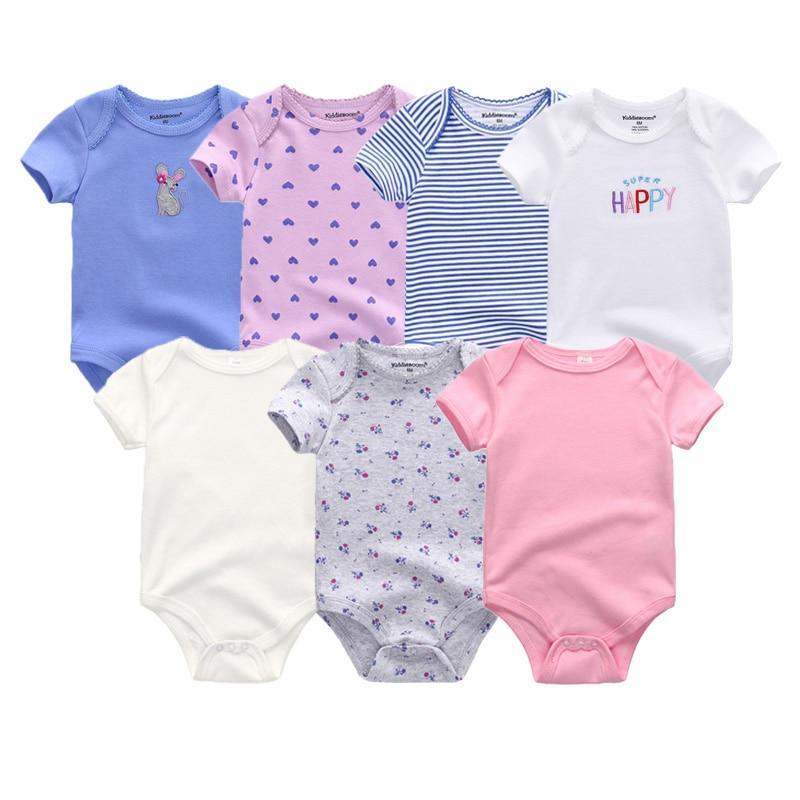 7-Piece Cotton Baby Romper Set