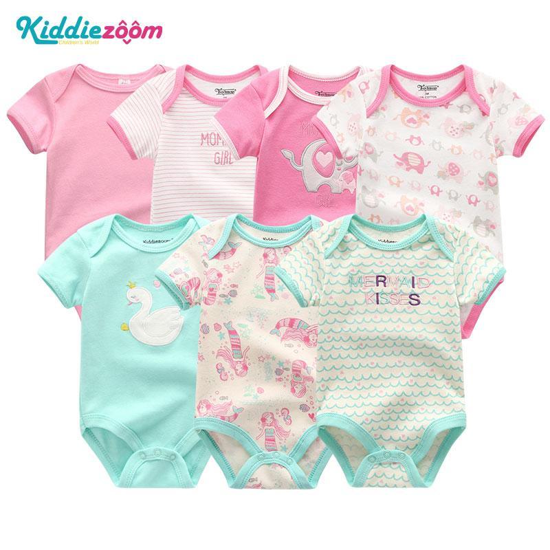 7-Piece Cotton Baby Romper Set
