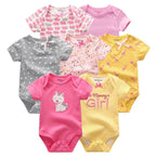 7-Piece Cotton Baby Romper Set