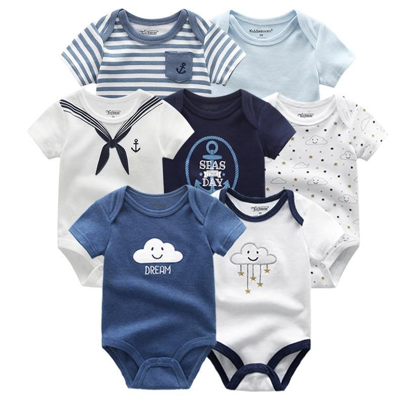 7-Piece Cotton Baby Romper Set