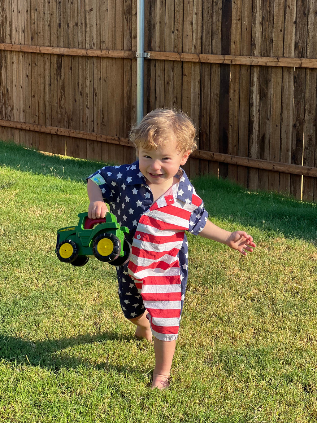 Kids American Flag Romper