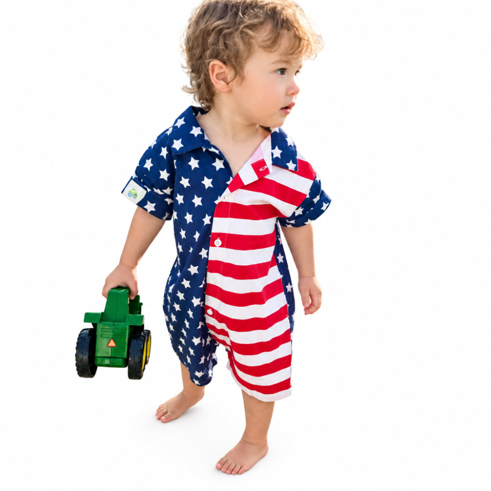 Kids American Flag Romper