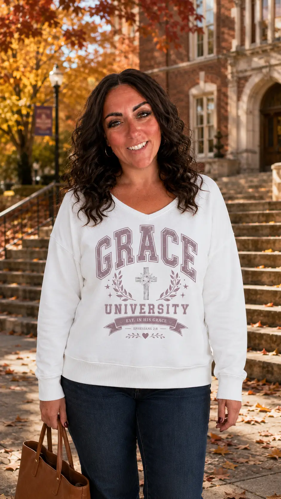 Faith University V-Neck Sweatshirt