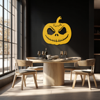 Pumpkin Metal Wall Art – Halloween Jack-O'-Lantern Decor- KAF282