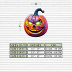 Evil Pumpkin Metal Wall Art – Spooky Halloween Decor-KAFUVM034