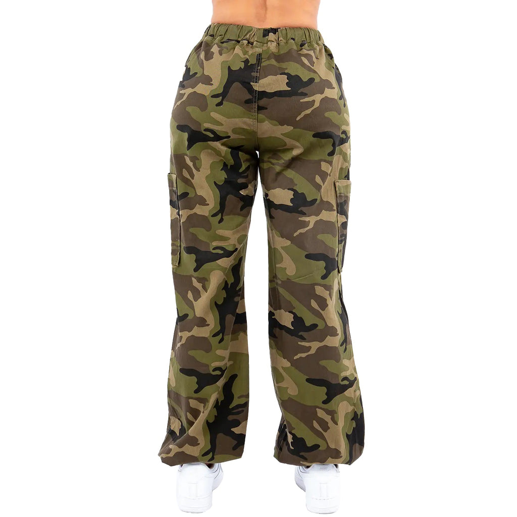 Camouflage Loose Fit Drawstring Joggers