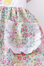 Floral Bunny Embroidered Smocked Set