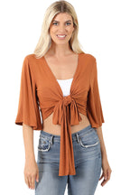 Tie Cover Up Cardigan (Black)