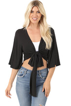 Tie Cover Up Cardigan (Black)