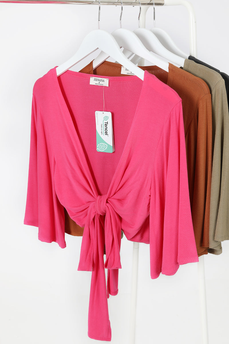 Tie Cover Up Cardigan (Black)