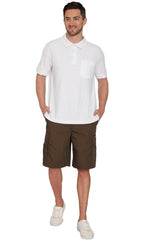 Elastic Waist Cargo Shorts