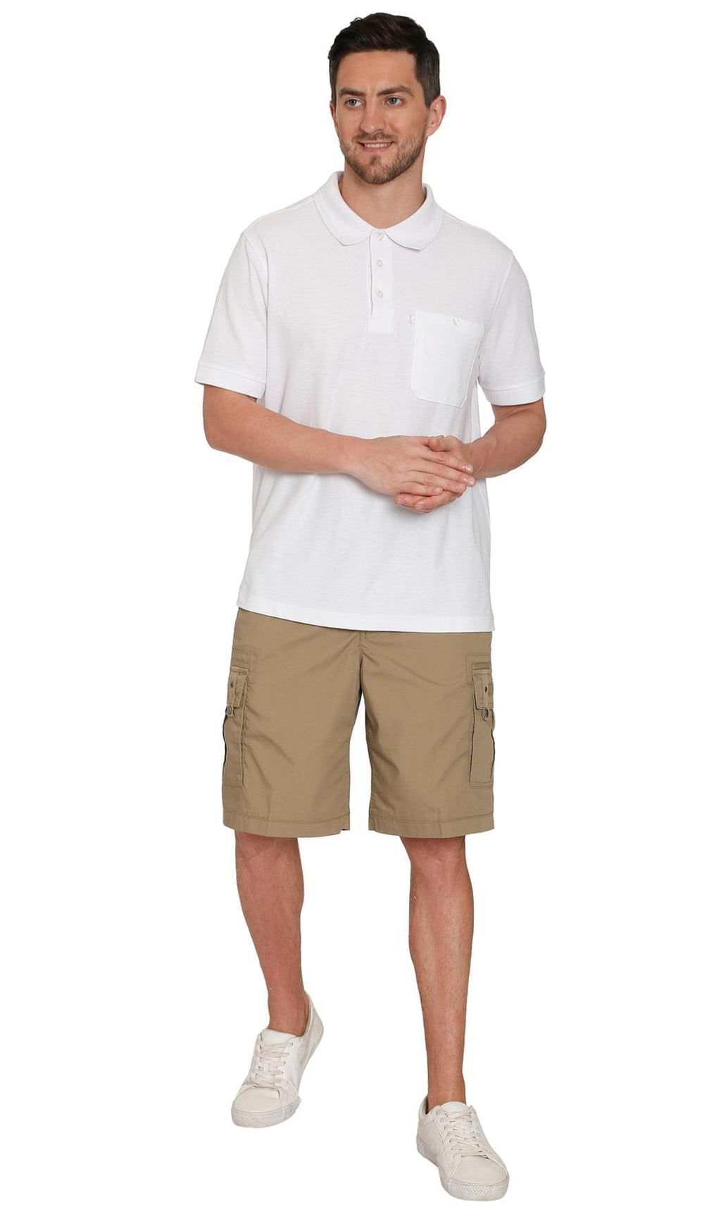 Elastic Waist Cargo Shorts