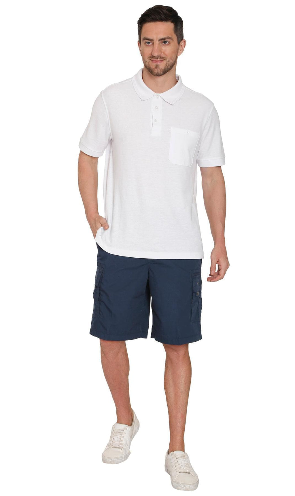 Elastic Waist Cargo Shorts