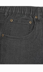 Men's Pull-On Stretch Denim and Twill Shorts — Elastic Waist No Zipper