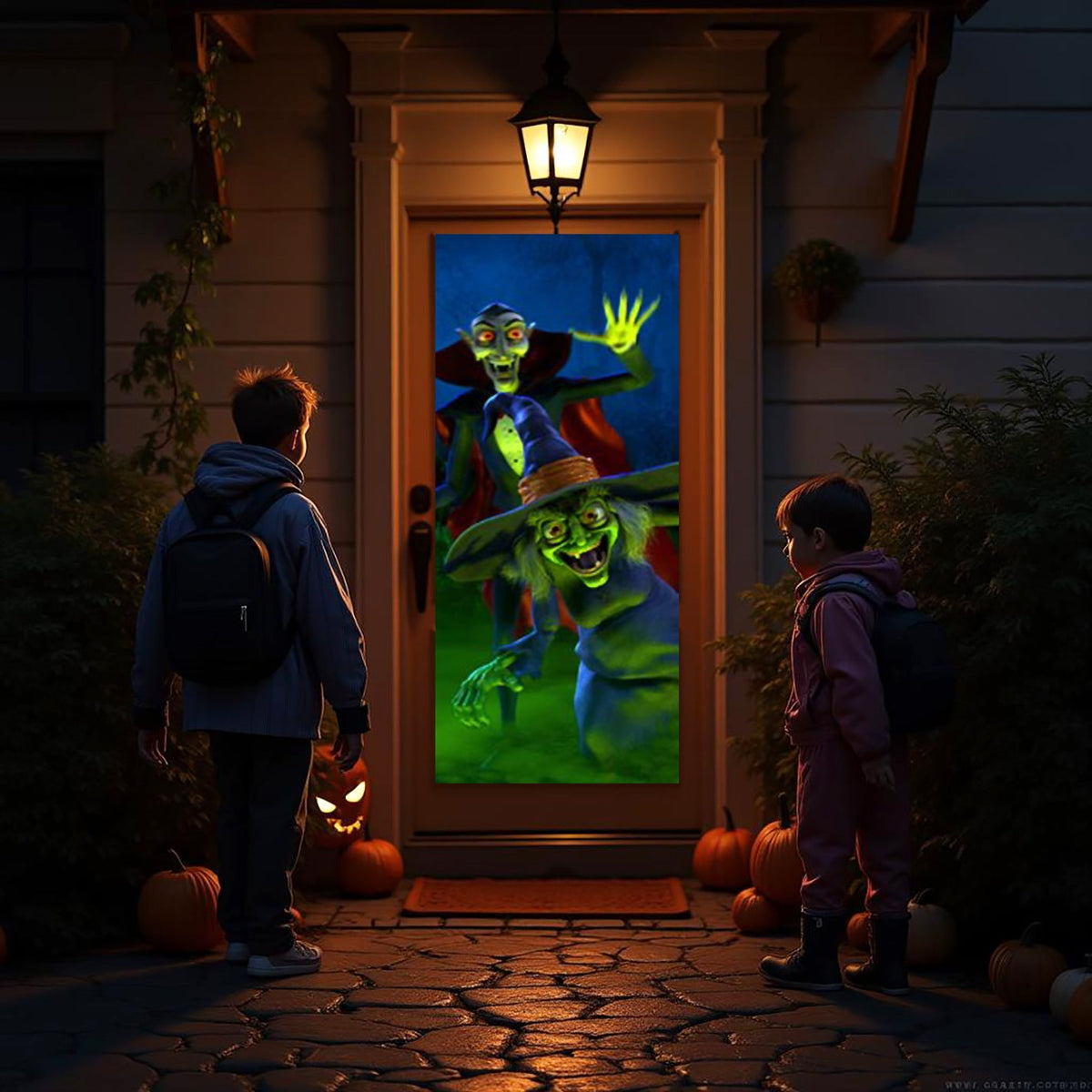 AtmosFX Halloween Digital Decoration USB - Monster Bash USB + 48" x 72" Projection Screen