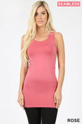 Fitted Razorback Tank (Rose)