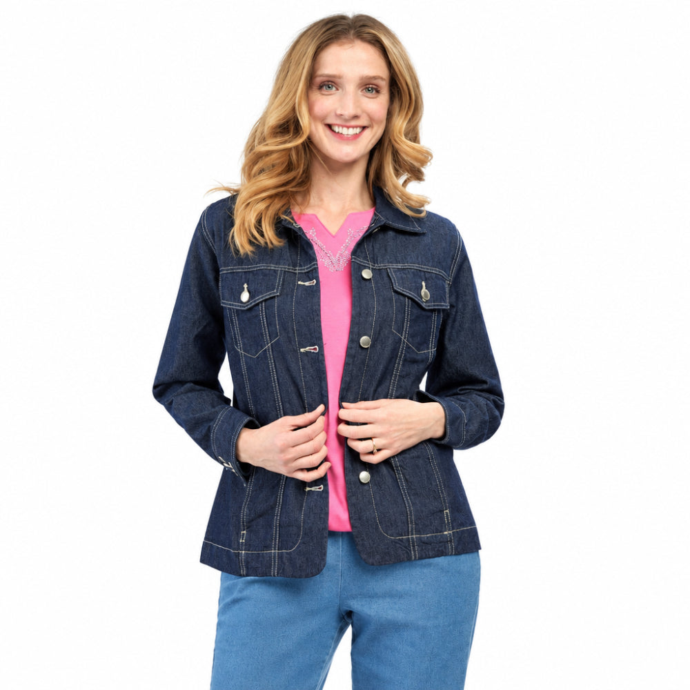 Classic Button Front Denim Jacket