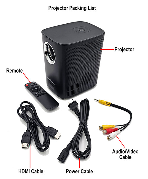 HoliScapes® USB Projector Kit - Halloween Vol 1 + Projector + 48" x 72" Projection Screen