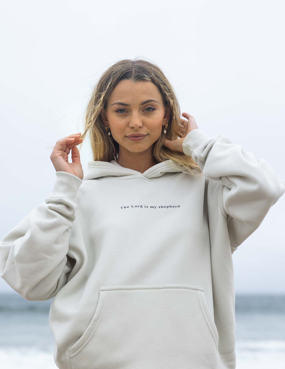 Psalm 23 Unisex Hoodie — Almond