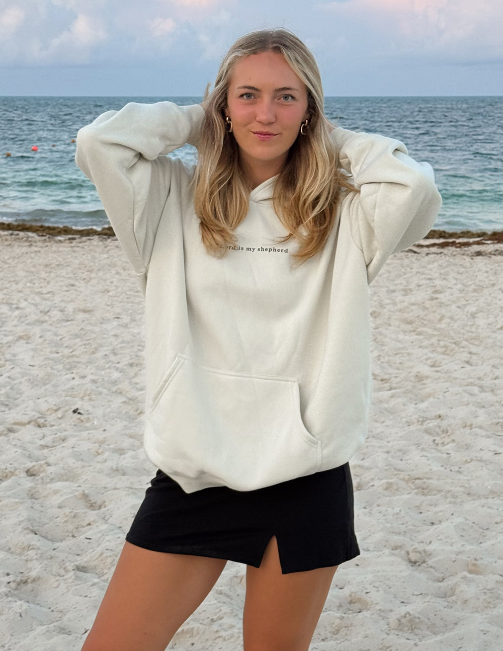 Psalm 23 Unisex Hoodie — Almond