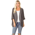 Kimono with Pleated Shoulder (Ash Grey)