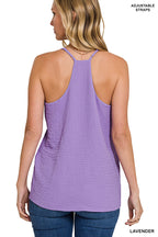 ADJUSTABLE STRAP V-NECK CAMI TOP (LAVENDER)