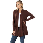 Slouchy Pocket Open Cardigan - Americano