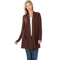 Slouchy Pocket Open Cardigan - Americano