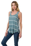 Flowy Tank - Striped (Blue Grey/Ivory)