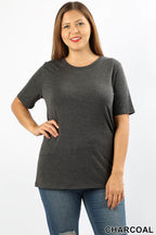 Swoop Neck with Straight Hem (Ash Grey)