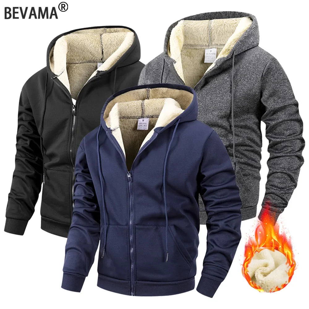 Thick Fleece Hooded Jacket