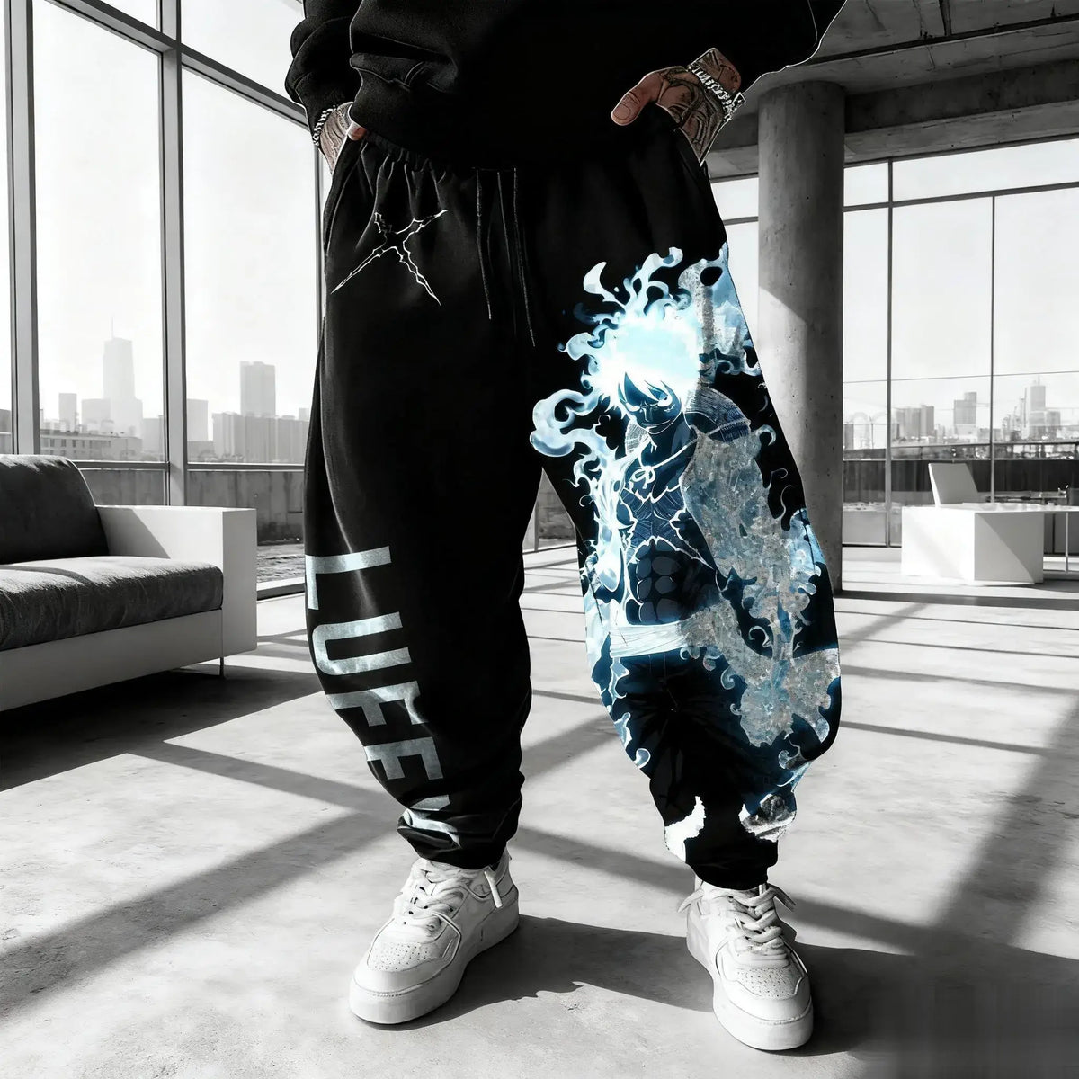 One Piece Luffy Sweatpants: Y2K Anime Gym Joggers