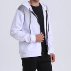 Polka Dot Pocket Zip Hoodie