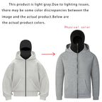 Men's Balaclava Zip Hoodie, Winter Warm Face Mask Hooded Jacket