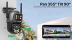 Dual-Lens 4MP 8MP Outdoor PTZ Camera