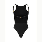 Push Up 2025 Sexy Women One Piece Swimsuit Female Swimwear Halter Biquini Belt Monokini Swimming Suit Bathing Suit Beachwear