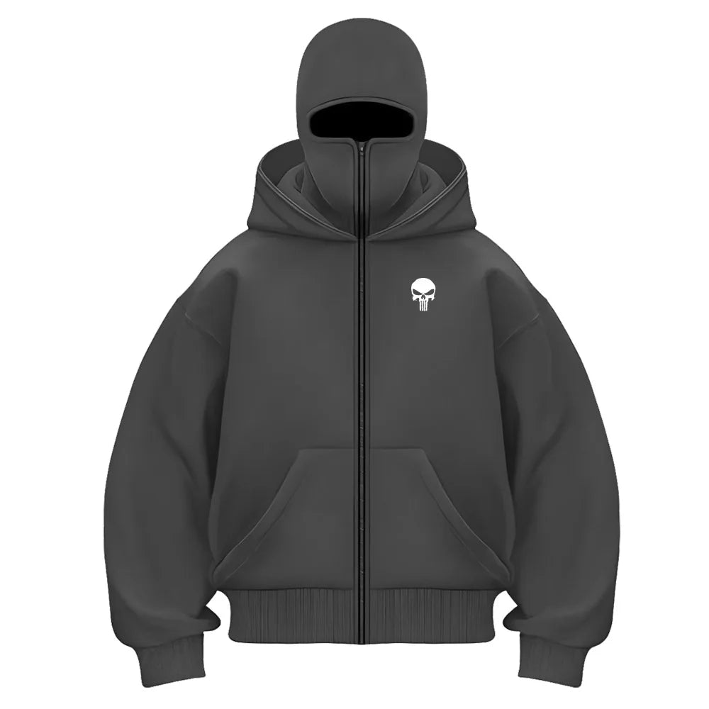 Balaclava Half-Zip Fleece Hoodie