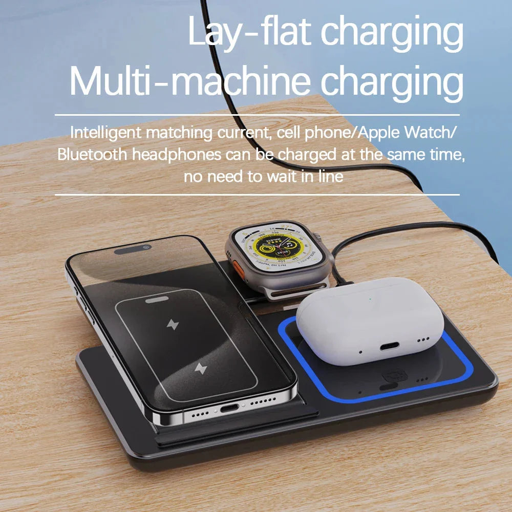 LED 3-in-1 Wireless Charging Station