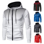 Polka Dot Pocket Zip Hoodie