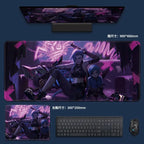 Mouse Pad PC 900x400 Colorful Graffiti Desktop Mouse Mat League of Legends Jinx Mousepad Laptop Arcane Anime Girl Keyboard Mat