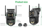 Dual-Lens 4MP 8MP Outdoor PTZ Camera