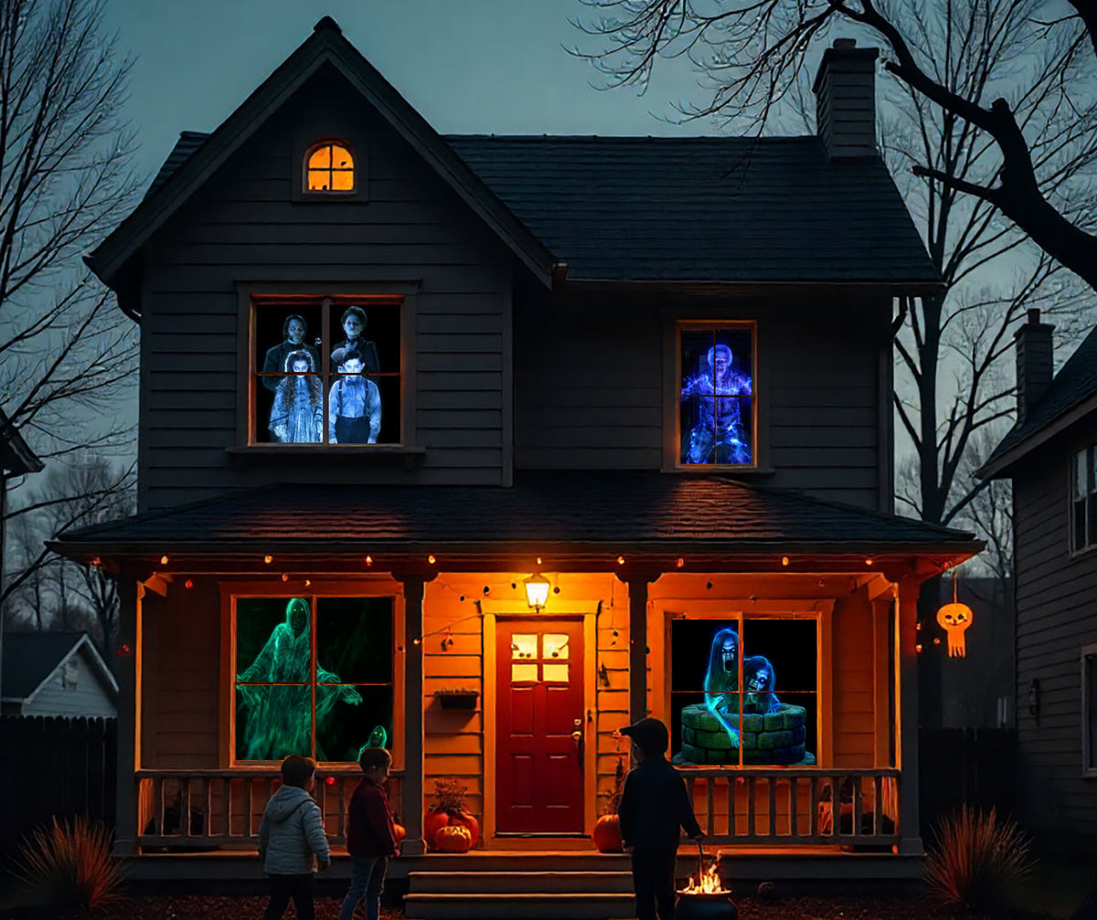 AtmosFX® Spooky Halloween Hollusion Digital Decoration on USB Includes 8 Atmosfx Video Effects for Hallloween