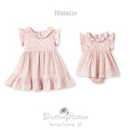 Pink Cotton Eyelet Girls Dress