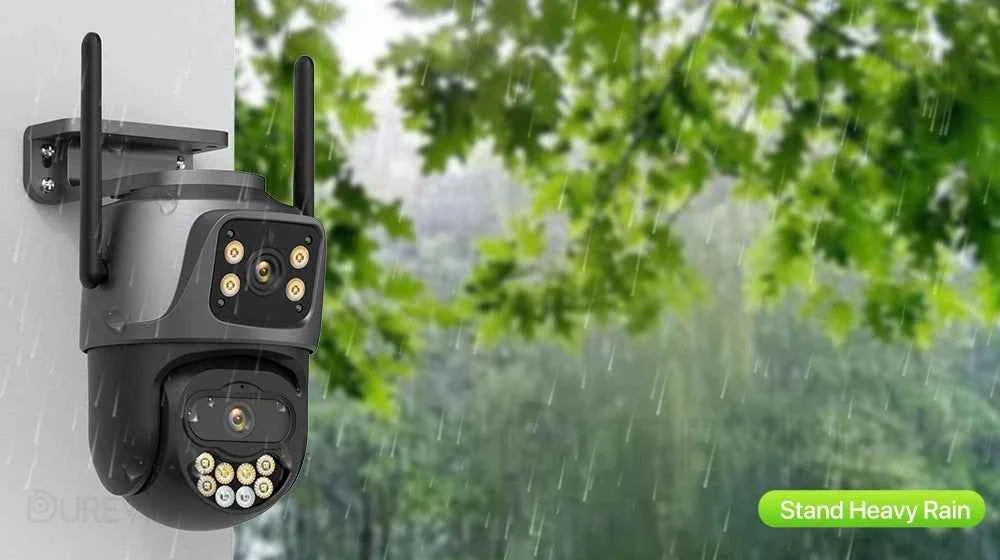 Dual-Lens 4MP 8MP Outdoor PTZ Camera